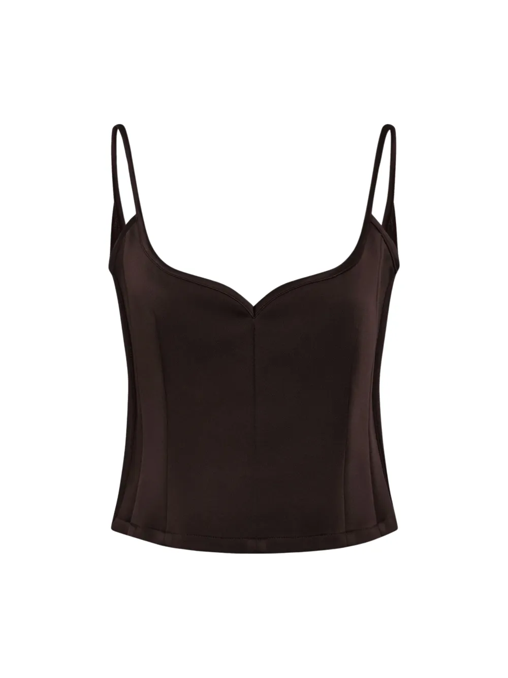 Paris Georgia Heart Singlet in Brown