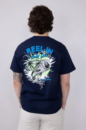 Party Pants Reelin’ T-Shirt for Men in Navy | P12518093-NAVY