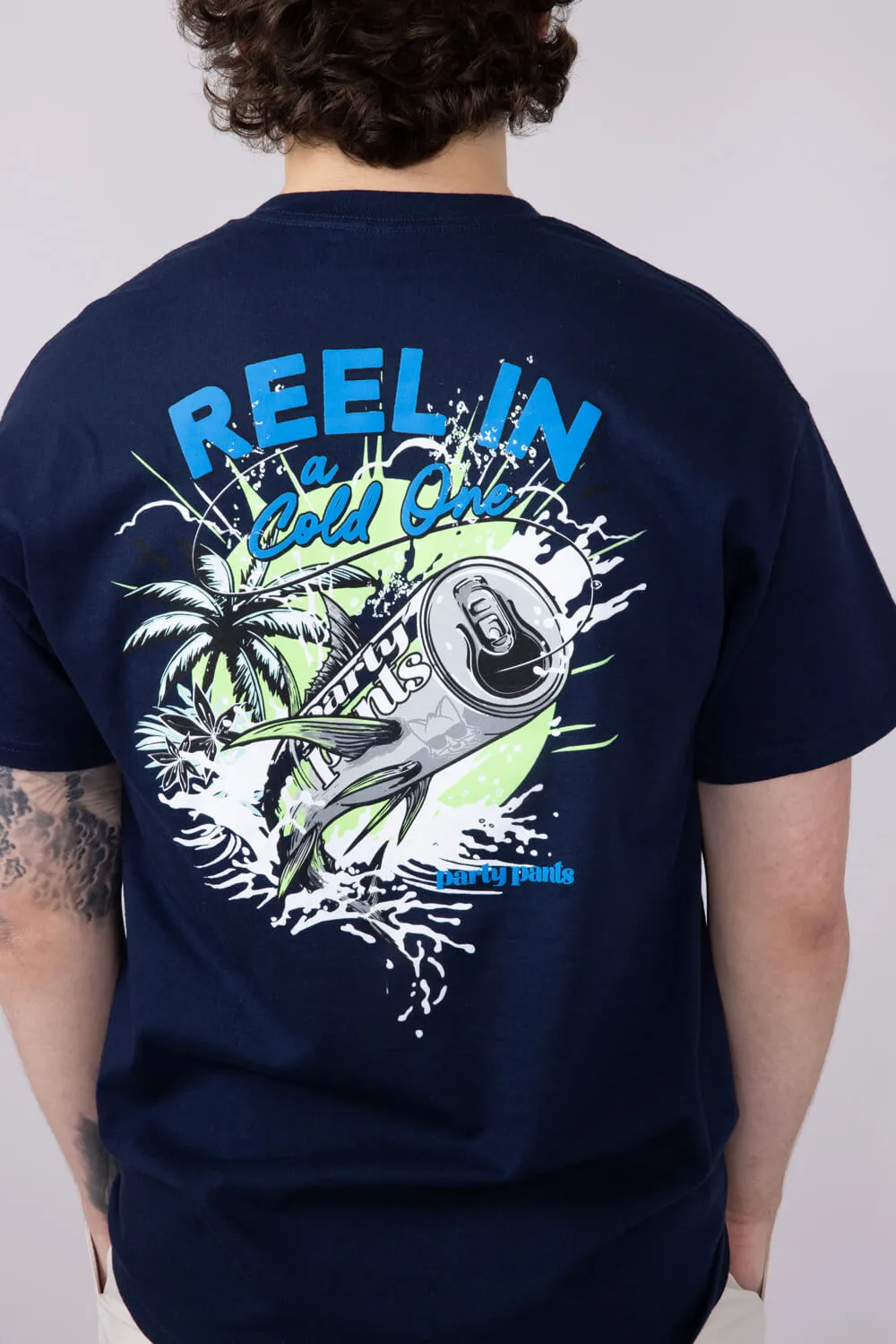 Party Pants Reelin’ T-Shirt for Men in Navy | P12518093-NAVY