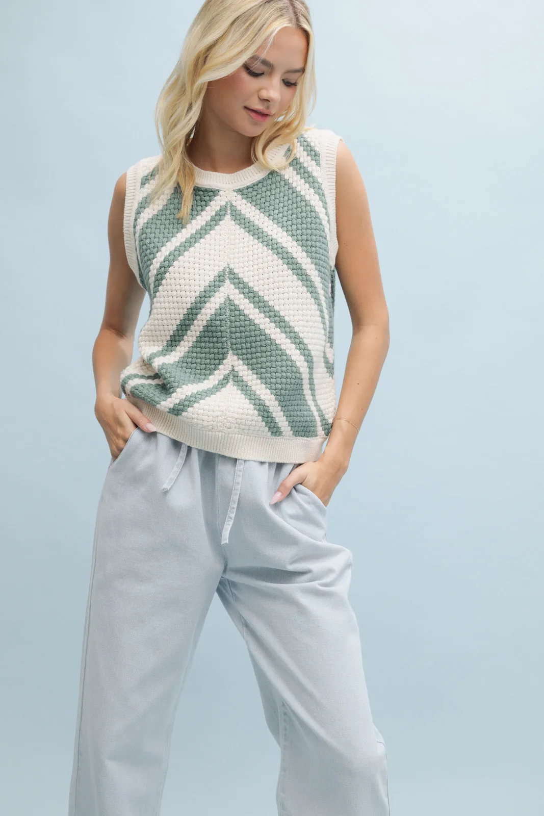 Patty Chevron Sweater Vest