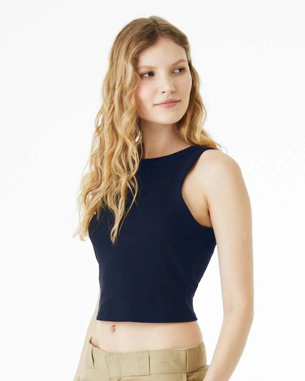 Pi Beta Phi Crop Tank Top - Women's Micro Rib Racer Tank - Pi Phi Sorority