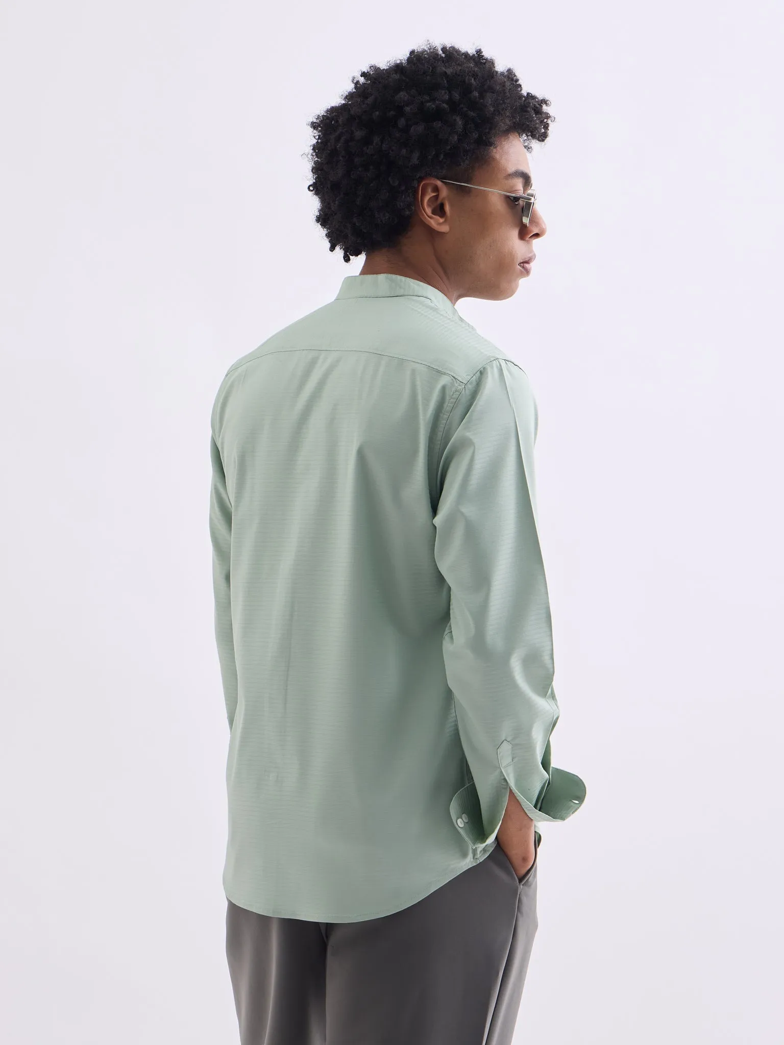 Pista Chinese Collar Slim Fit Shirt