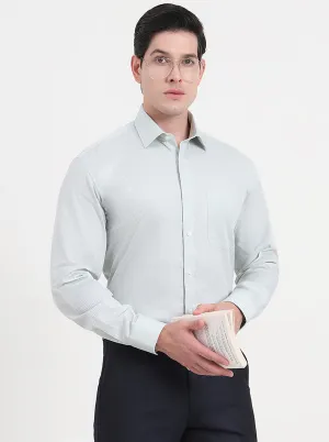 Pista Green Solid Regular Fit Formal Shirt | JadeBlue