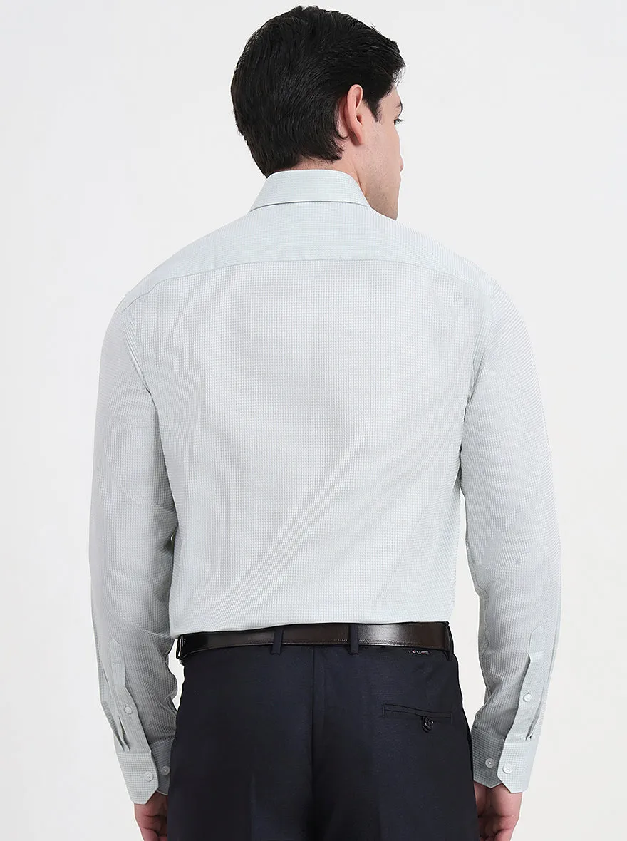Pista Green Solid Regular Fit Formal Shirt | JadeBlue