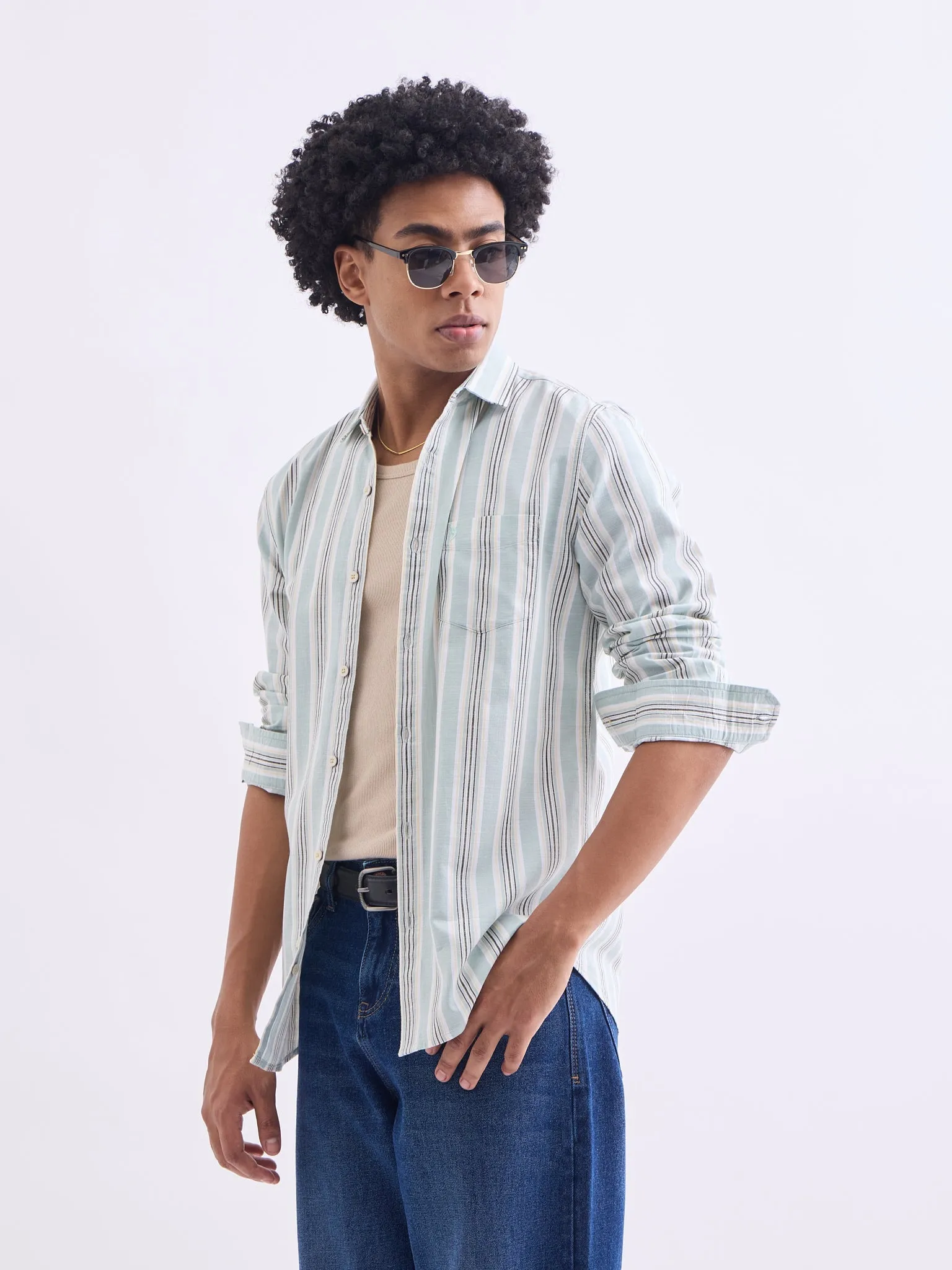 Pista Stripped Slim Fit Shirt