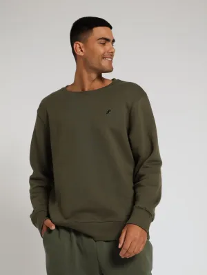 Plain Sweat Fleece Top - Light Fatigue