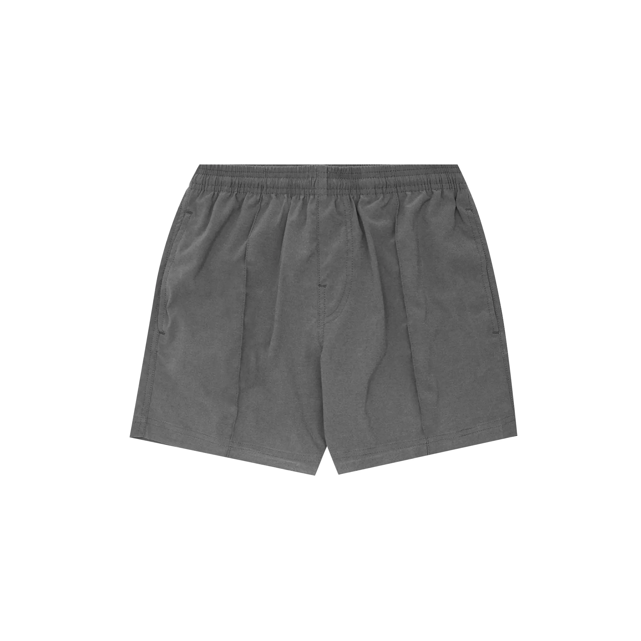 PLEATED HOUSE SHORTS IN STONE GREY