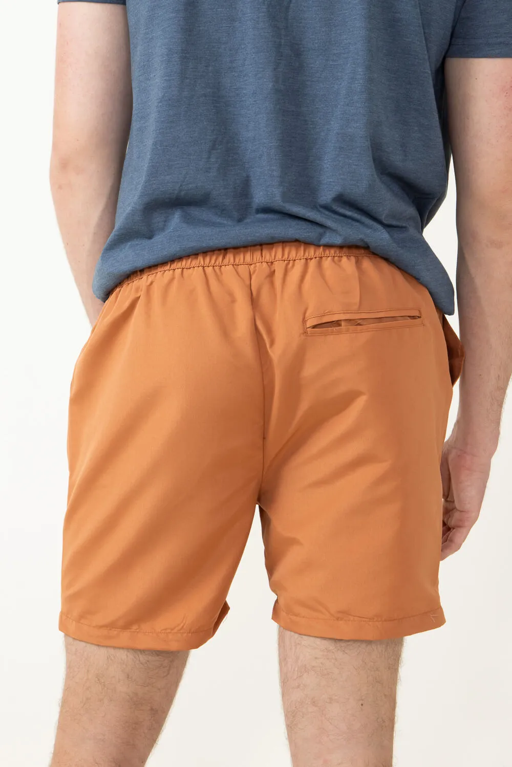 Polyester Volley Shorts for Men in Amber | SB33-AMBER