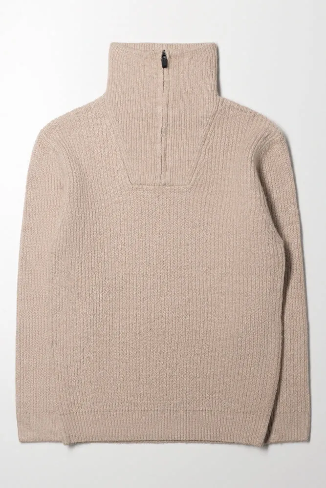 Quarter Zip Jersey Natural