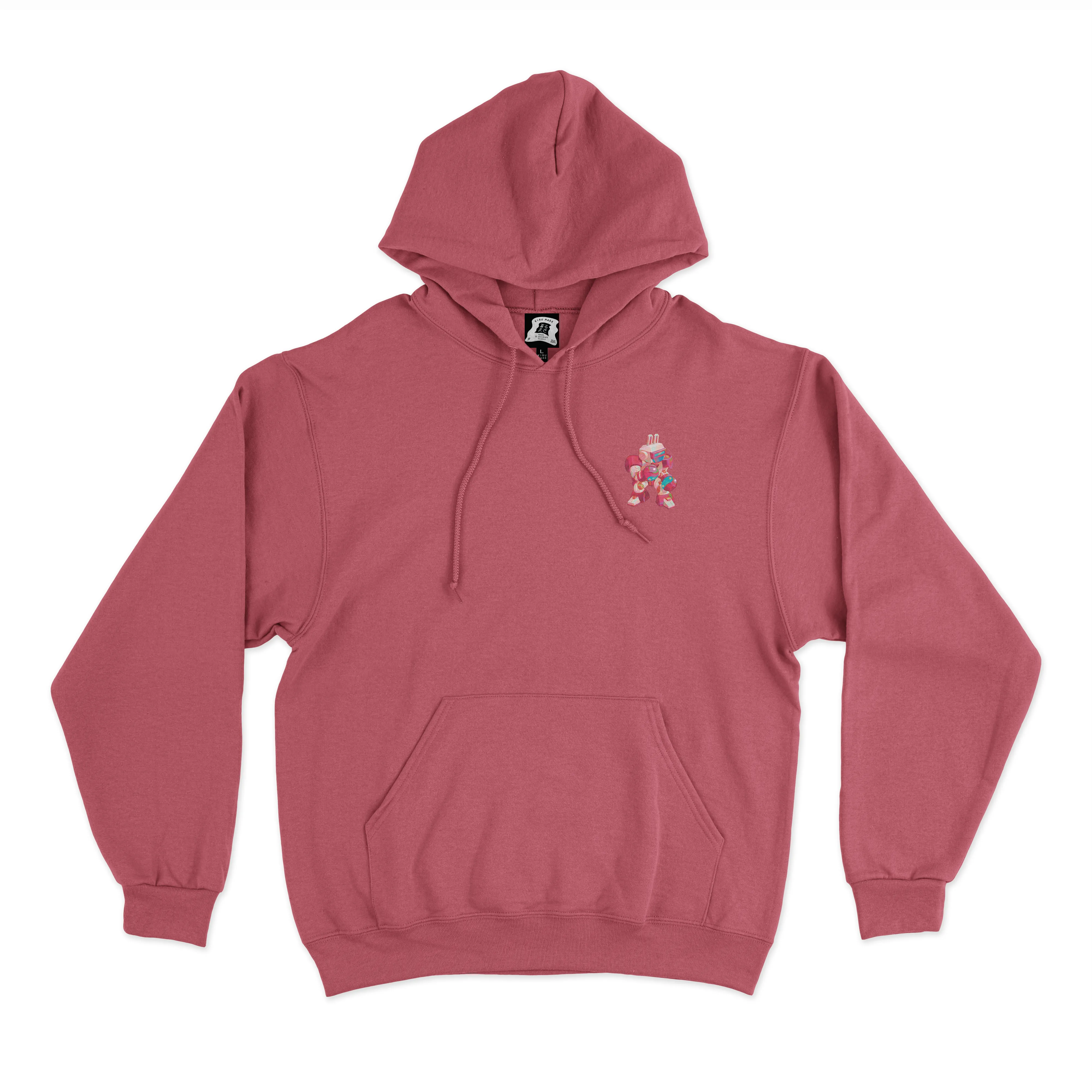 "Bunny Mecha Fight" Basic Hoodie Pink/Light Pink/Black