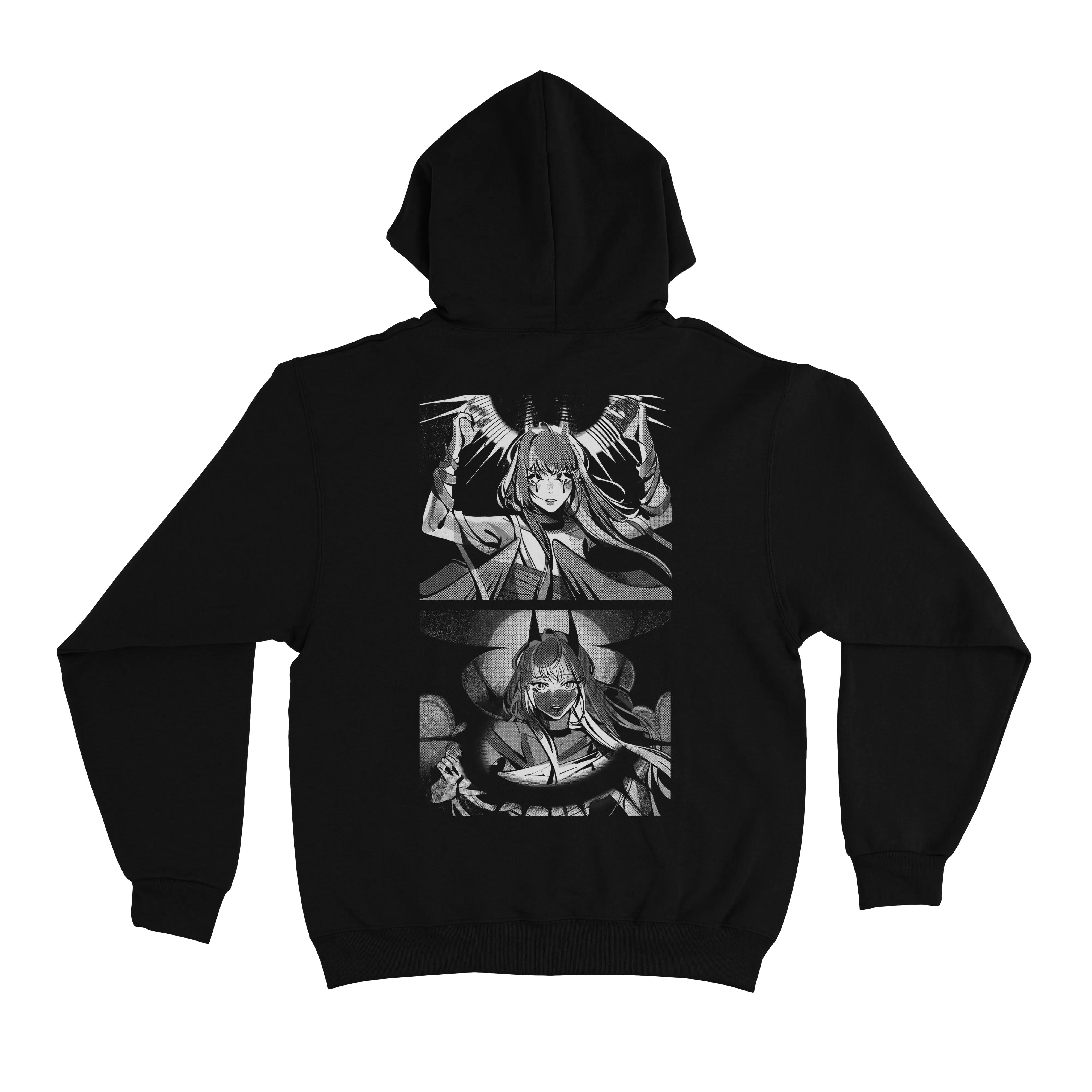 "Light Switch" Basic Hoodie Black/White