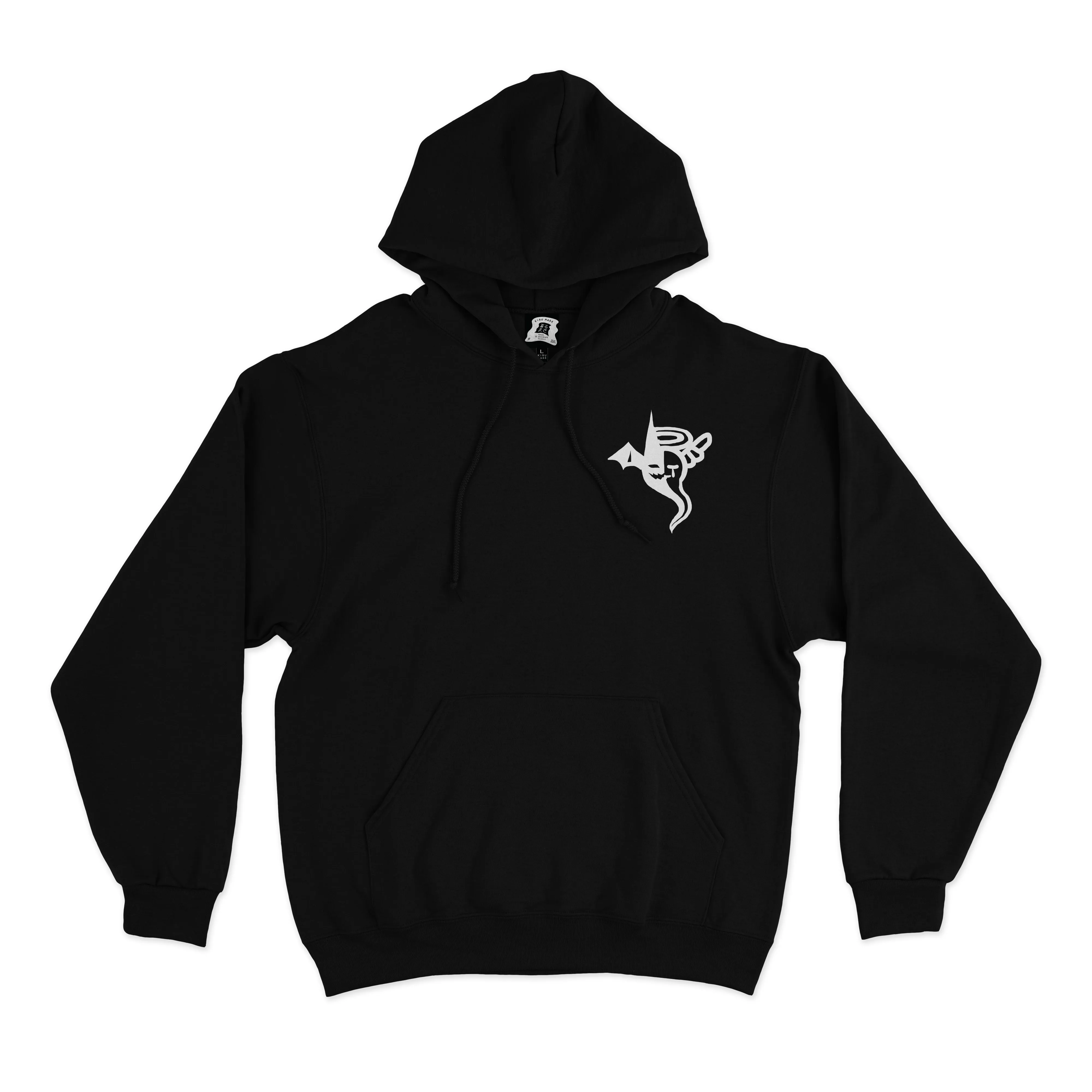 "Light Switch" Basic Hoodie Black/White
