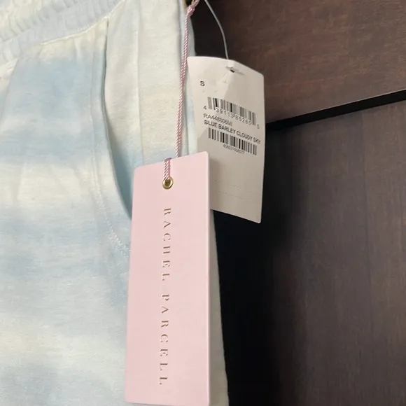 Rachel Parcell Drawstring Shorts in Blue Barley Cloudy Sky Size Small