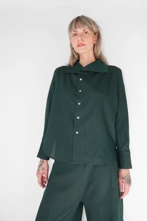 Rajid Blouse in Forest Tropical Wool