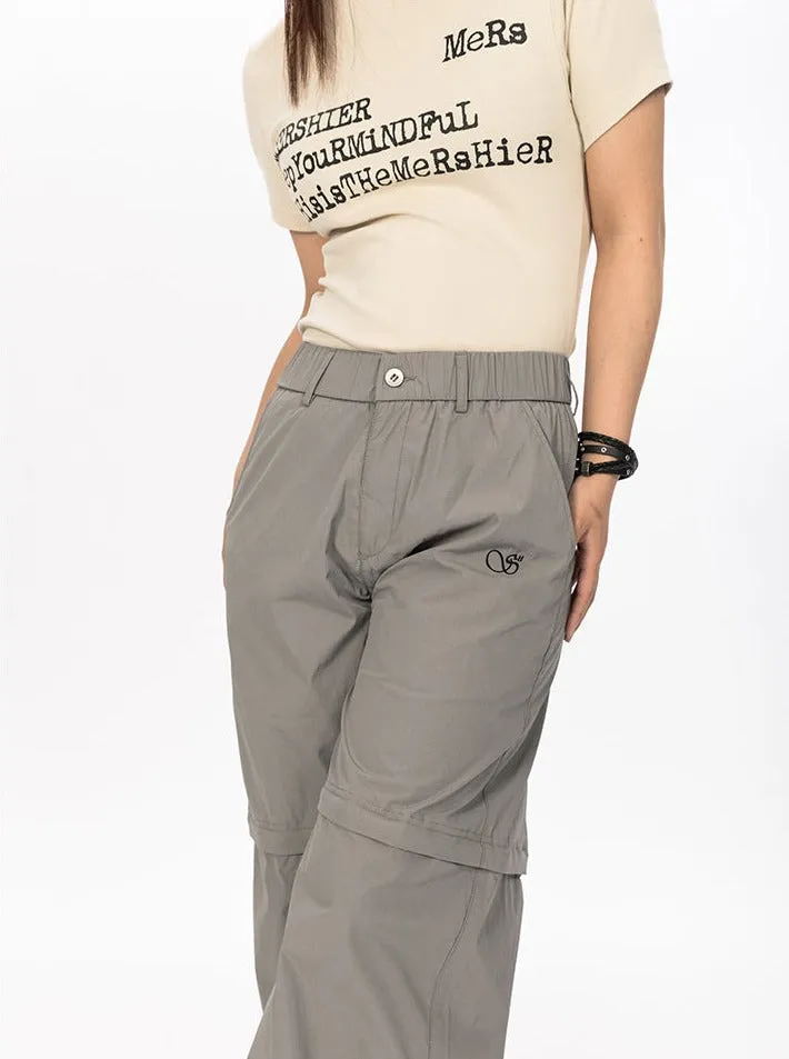 Relaxed Fit Zip Off Pants
