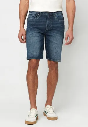 Relaxed Straight Dean Men's Shorts in Worn Indigo - BM22781