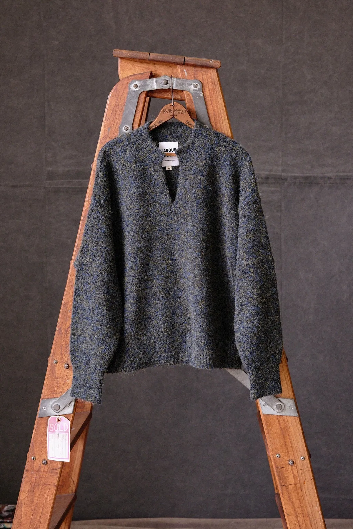Retro Color Textured Knit Sweater