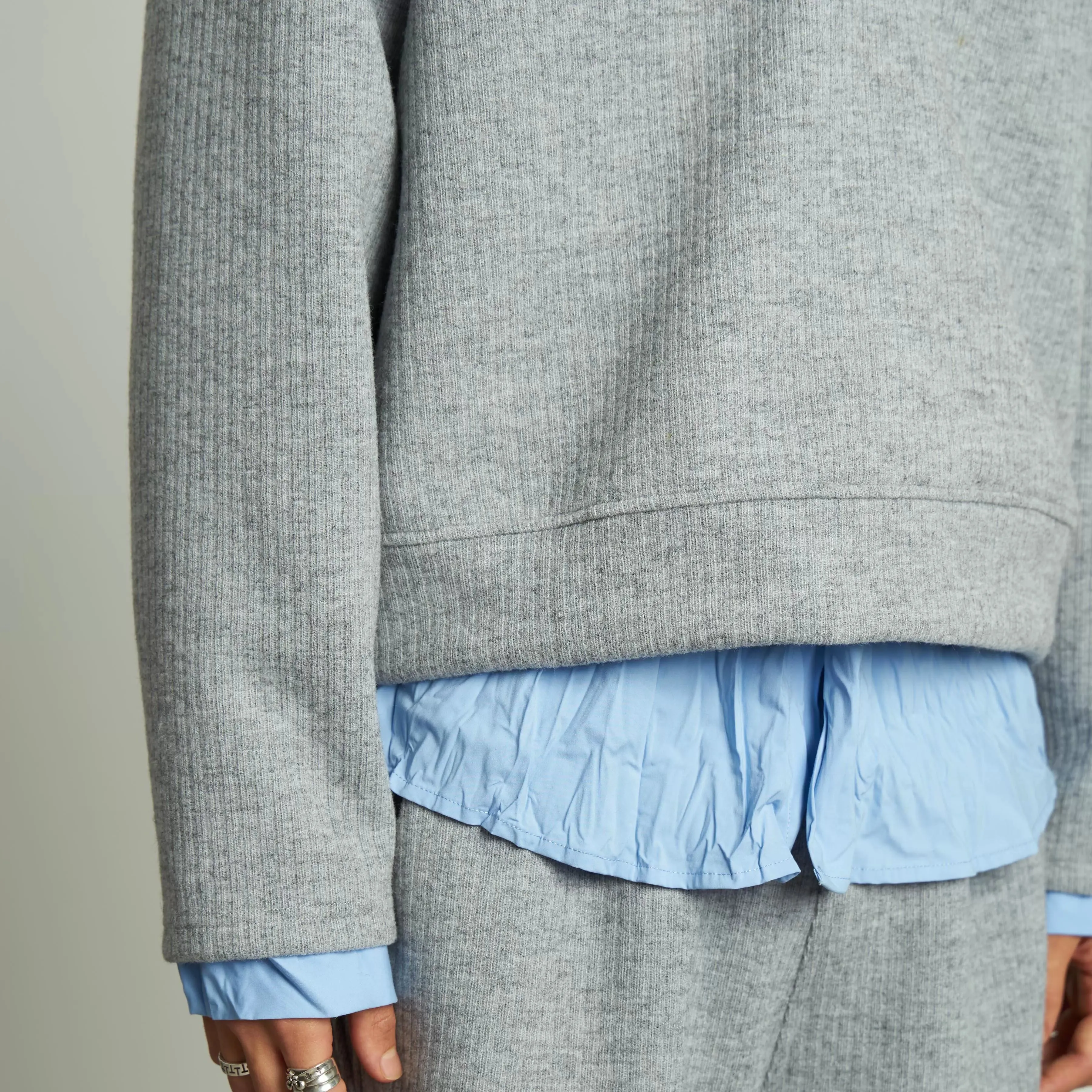 Retro Wool Blend Polo Sweater
