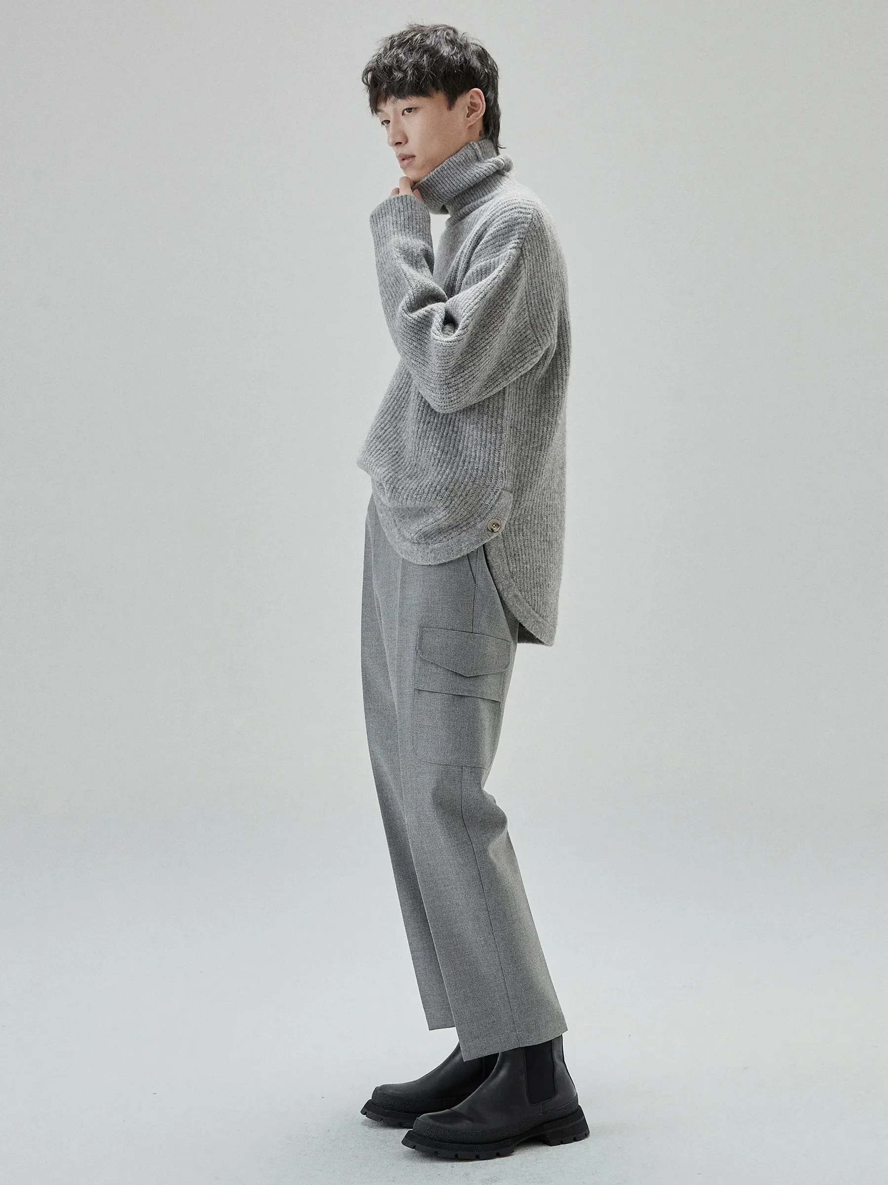 Ribbed Turtleneck Sweater