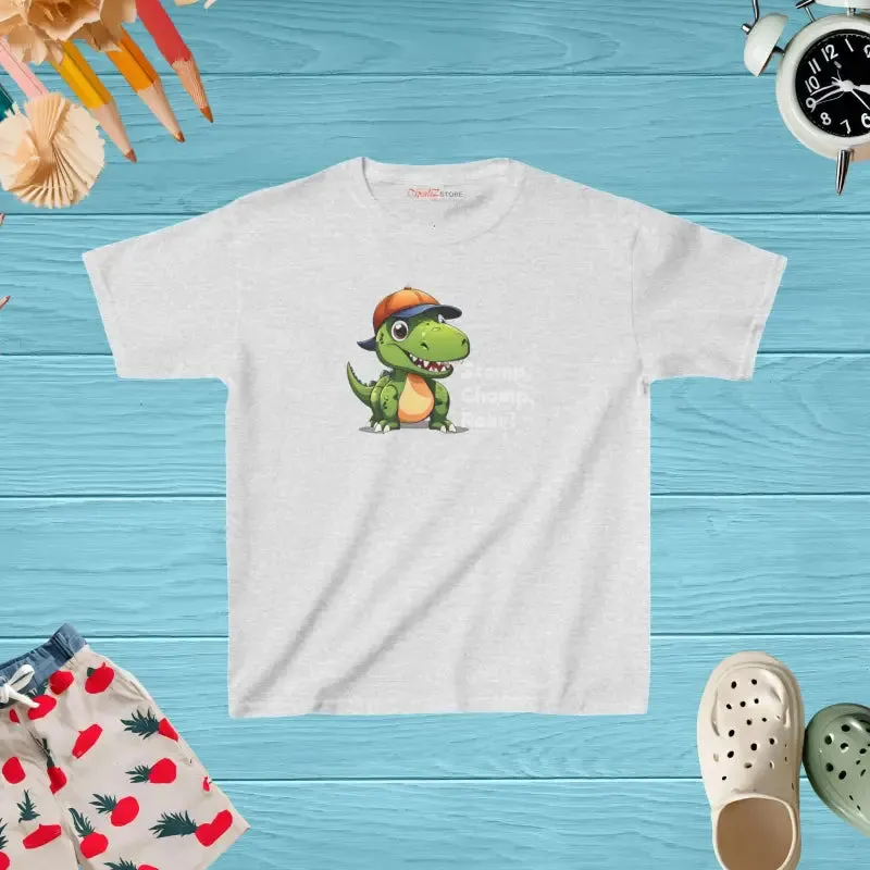 Roaring Dinosaur Heavy Cotton Tee for Kids