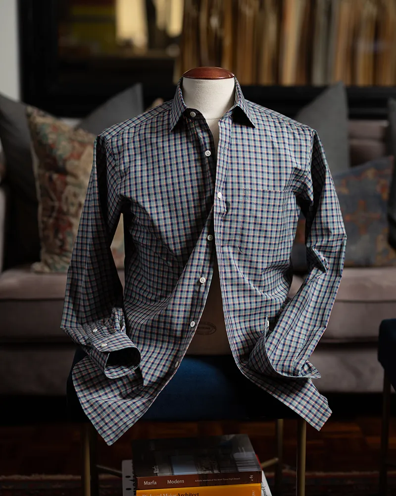 Roark Check (Sage/Coral)
