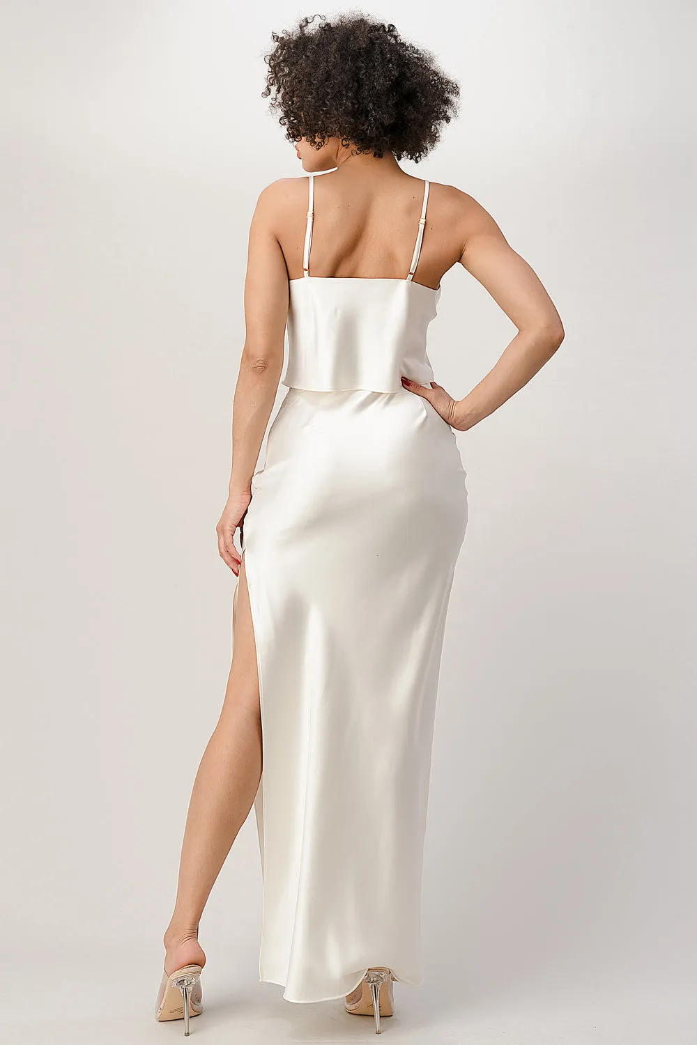 Romantic Two Piece Satin Set