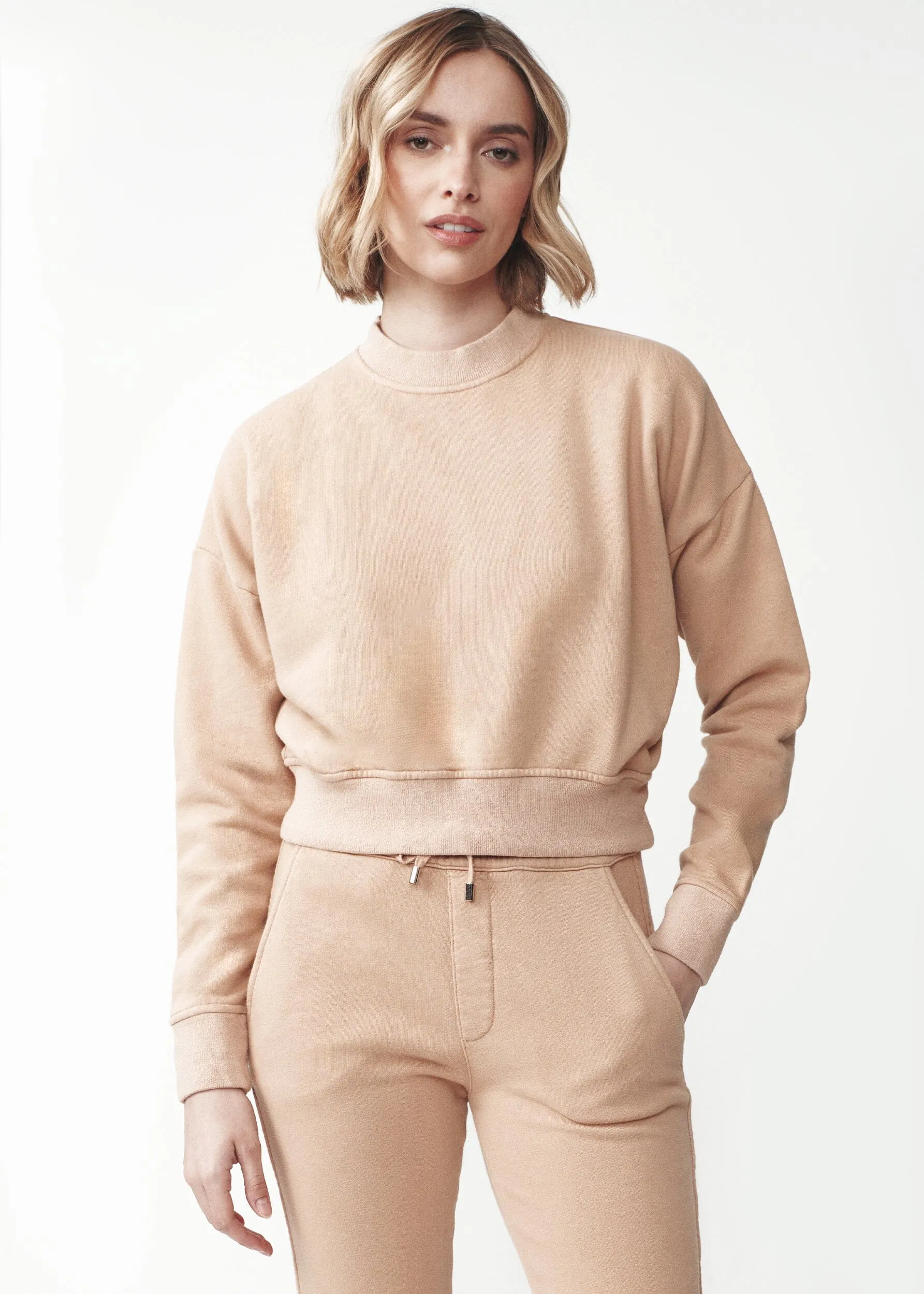 ROSA CROPPED CREWNECK SWEATSHIRT