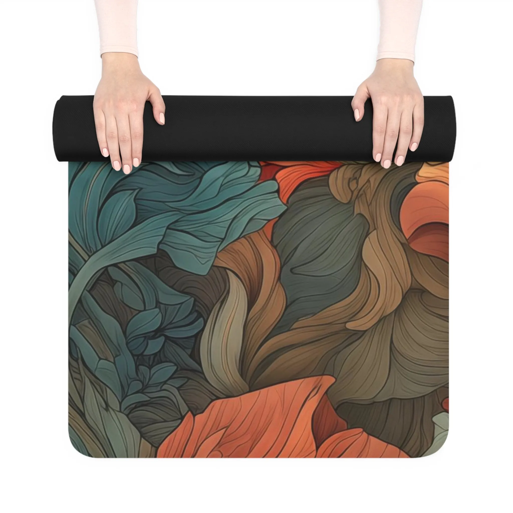 Rubber Yoga Mat- Camellia Parisian
