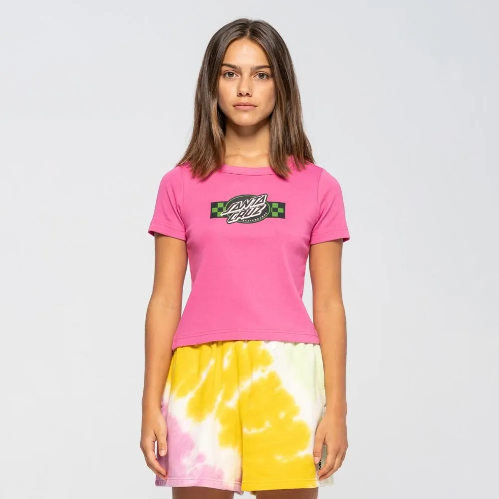 Santa Cruz Womens T-Shirt Contest Oval T-Shirt - Pink Guava