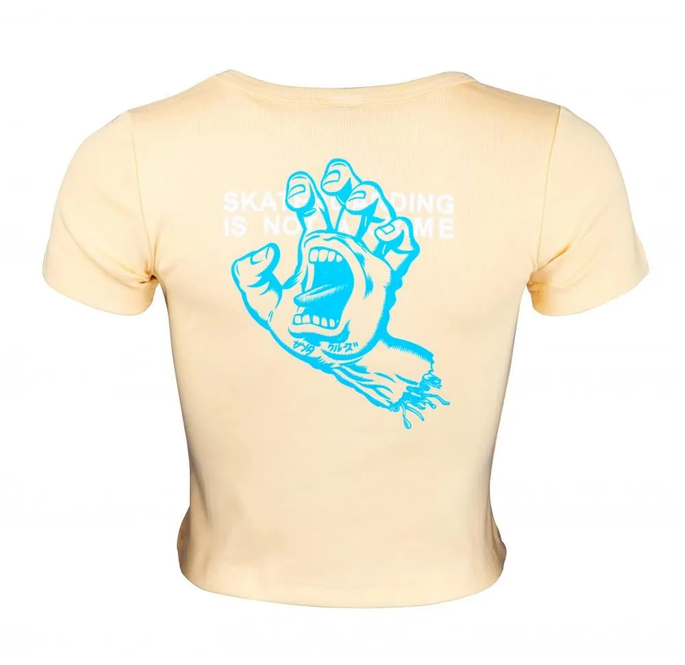 Santa Cruz Womens T-Shirt Crime Hand T-Shirt - Iced Coffee