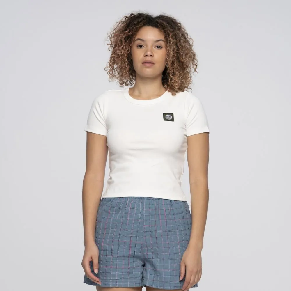 Santa Cruz Womens T-Shirt Other Dot Label T-Shirt - Off White