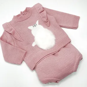 Sardon Dusky Pink 2 Piece Top And Shorts Set 024MA270