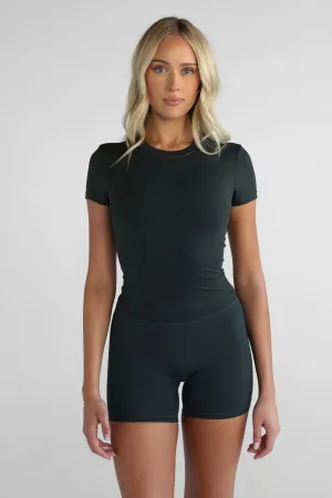 SCULPT Fitted Tee - Deep Forrest