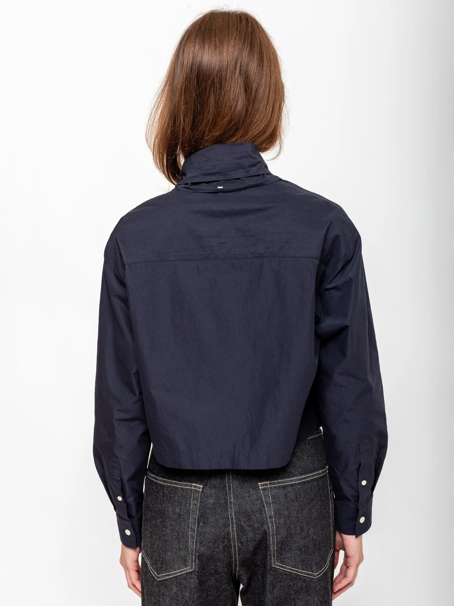 Shirt with Detachable Tie Scarf