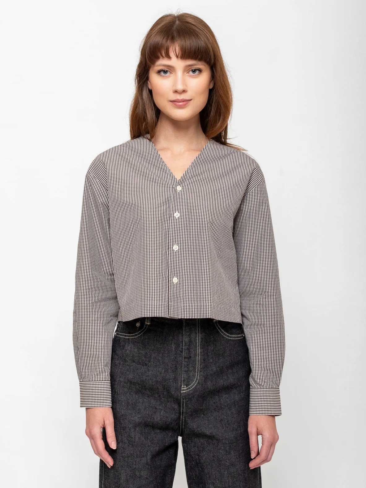 Shirt with Detachable Tie Scarf