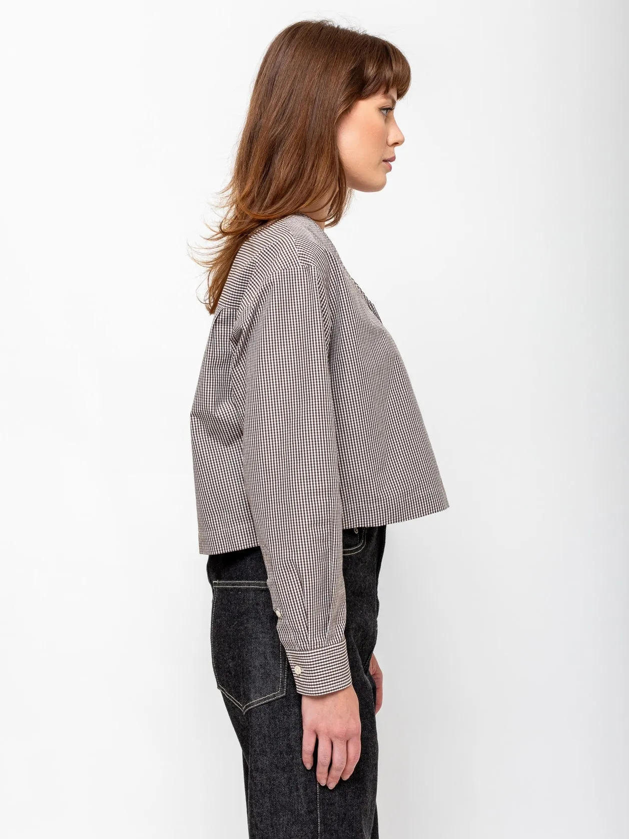 Shirt with Detachable Tie Scarf
