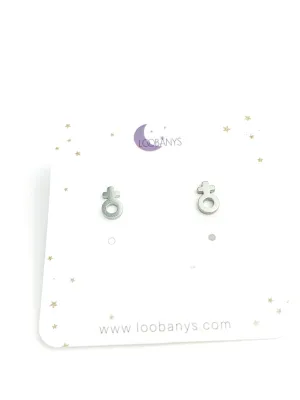 Silver Feme Earring Studs