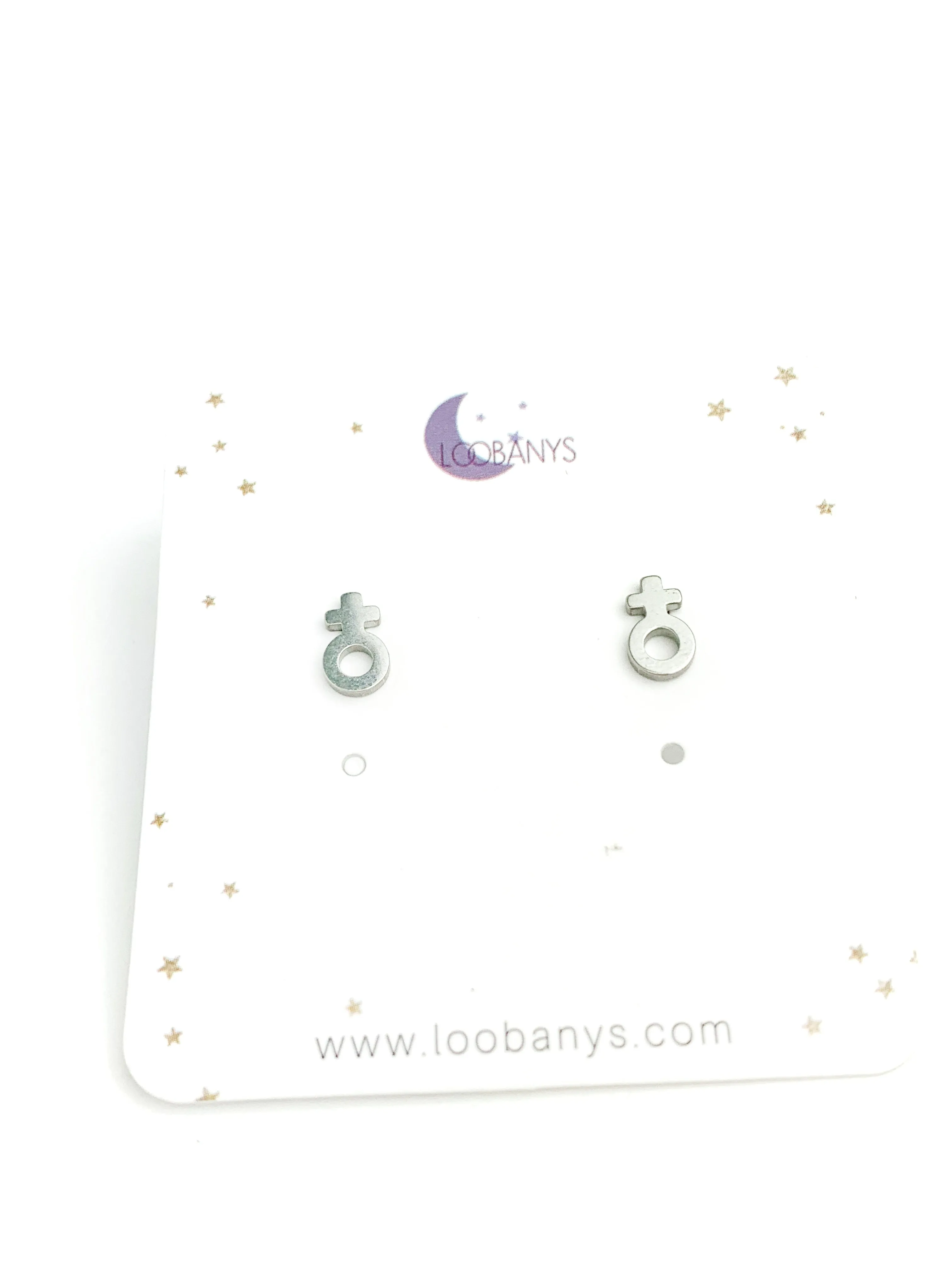 Silver Feme Earring Studs