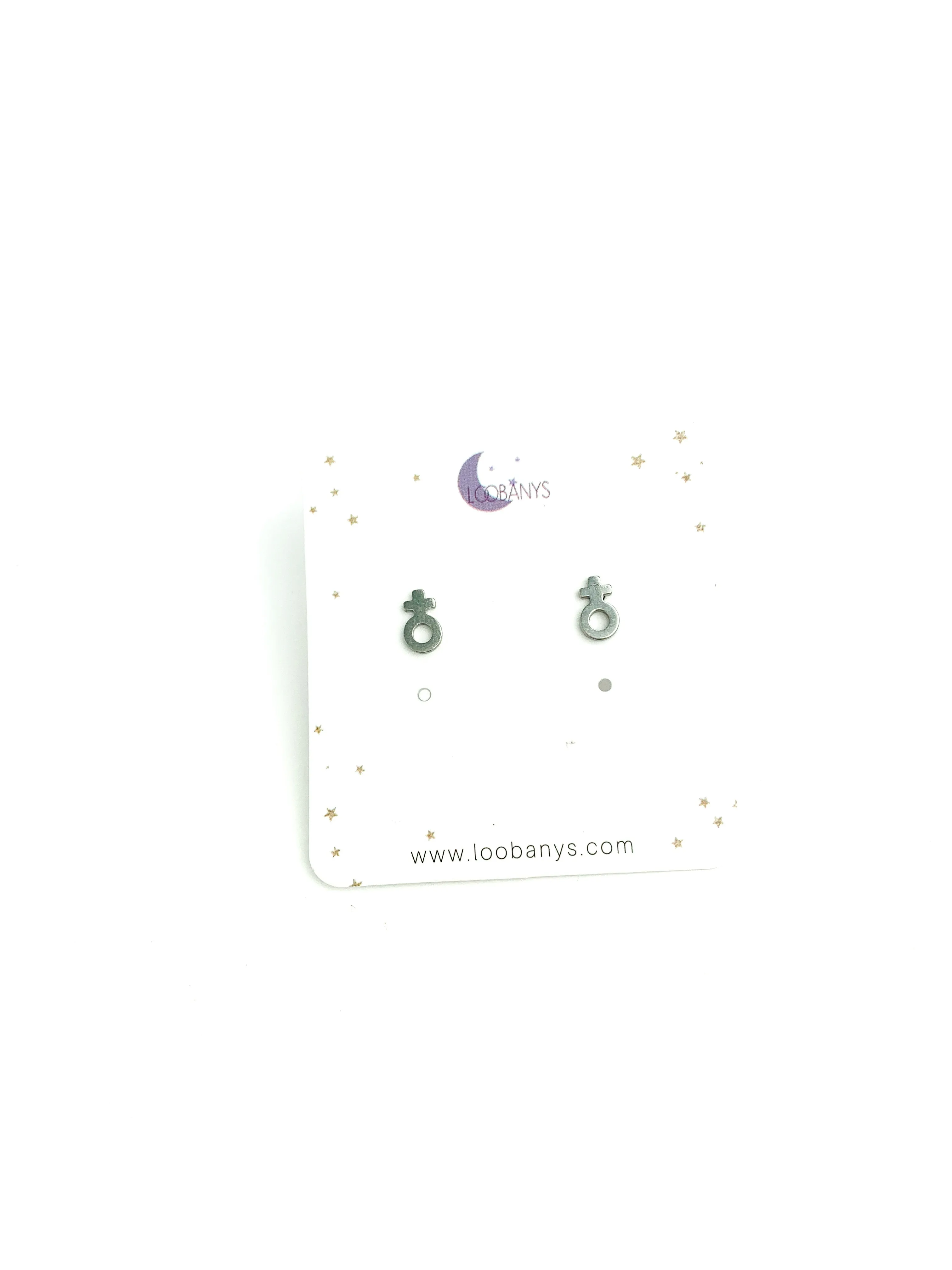 Silver Feme Earring Studs