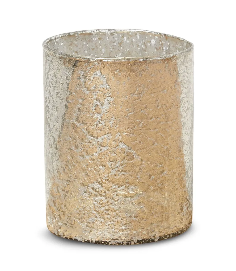 Silver Glass Candleholder/Vase