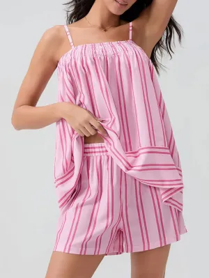 Smocked Square Neck Cami and Shorts Set