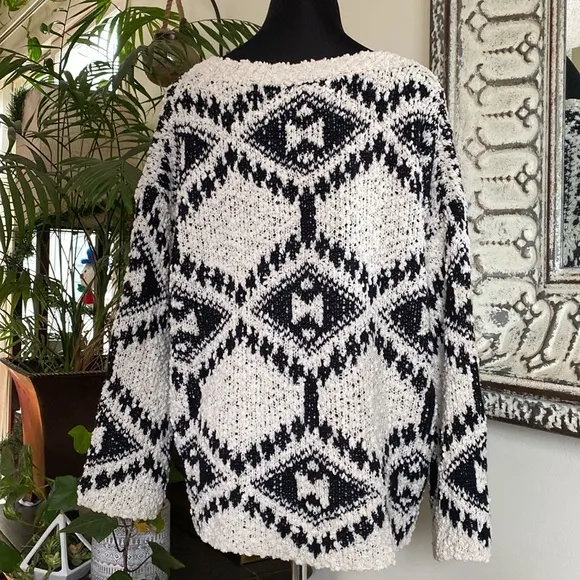 Soft Chunky Knit Distressed Wide Sleeved Deep V-Neck Sweater