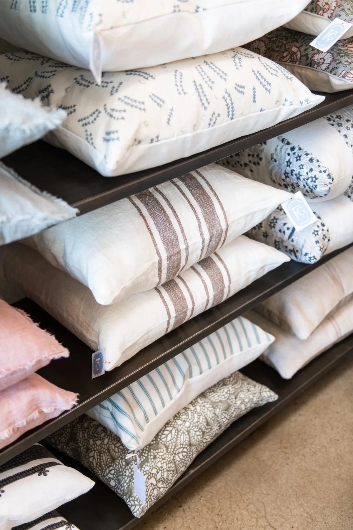 Soft Grey Lina Linen Pillow