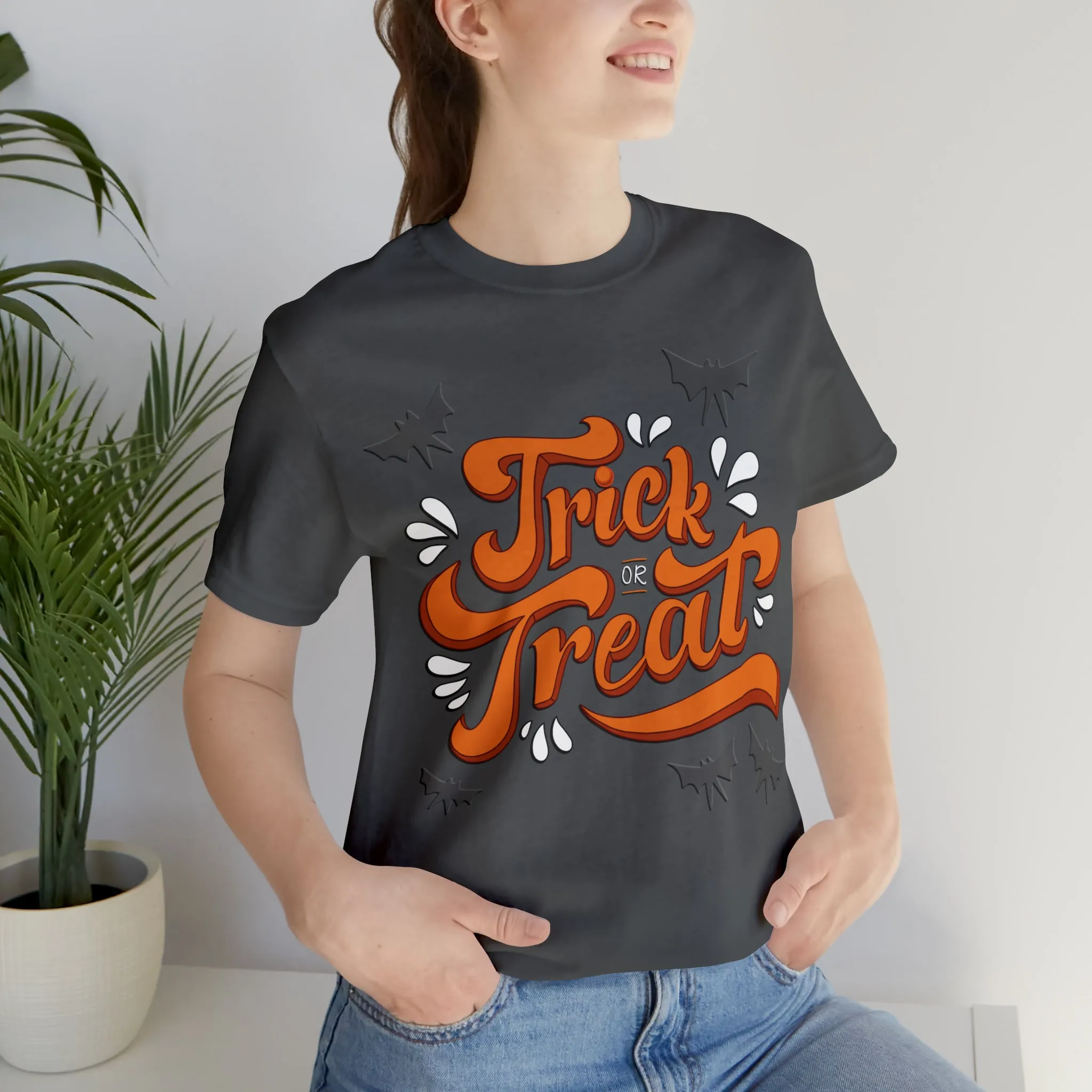 Spooktacular 'Trick or Treat' Halloween Graphic T-Shirt