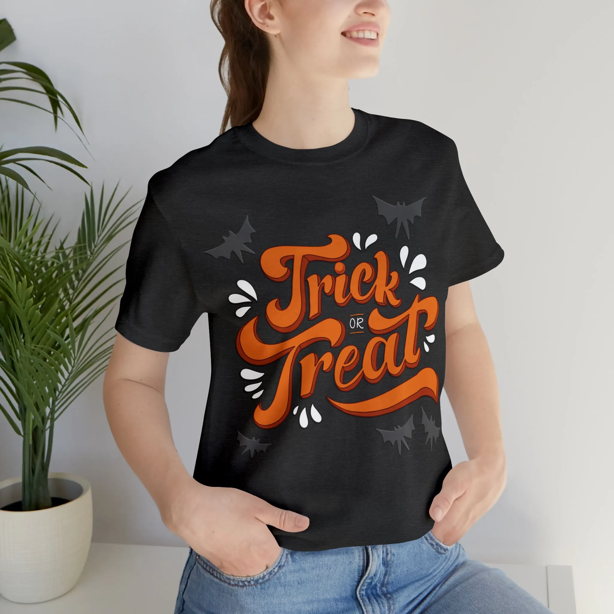 Spooktacular 'Trick or Treat' Halloween Graphic T-Shirt