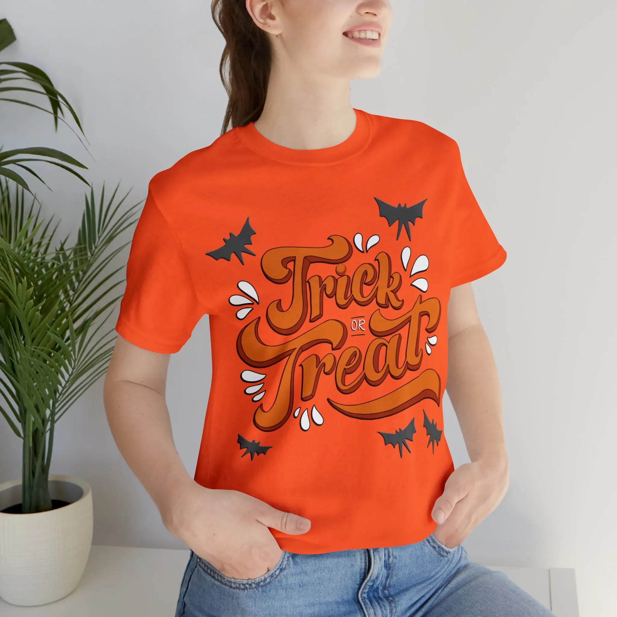 Spooktacular 'Trick or Treat' Halloween Graphic T-Shirt