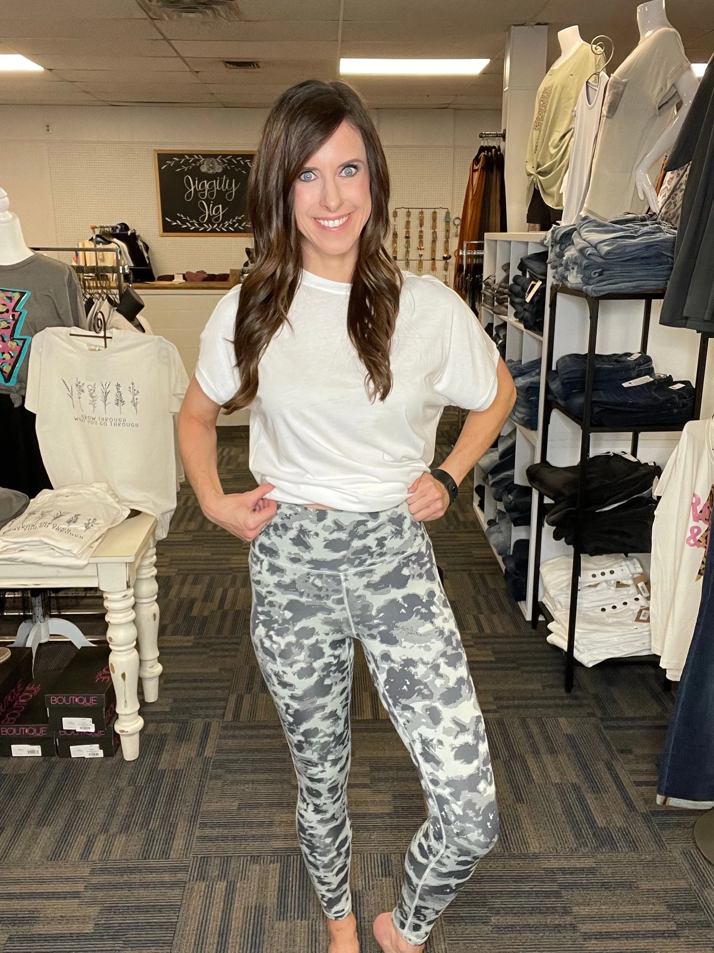 Spotted Textured Highwaist Leggings