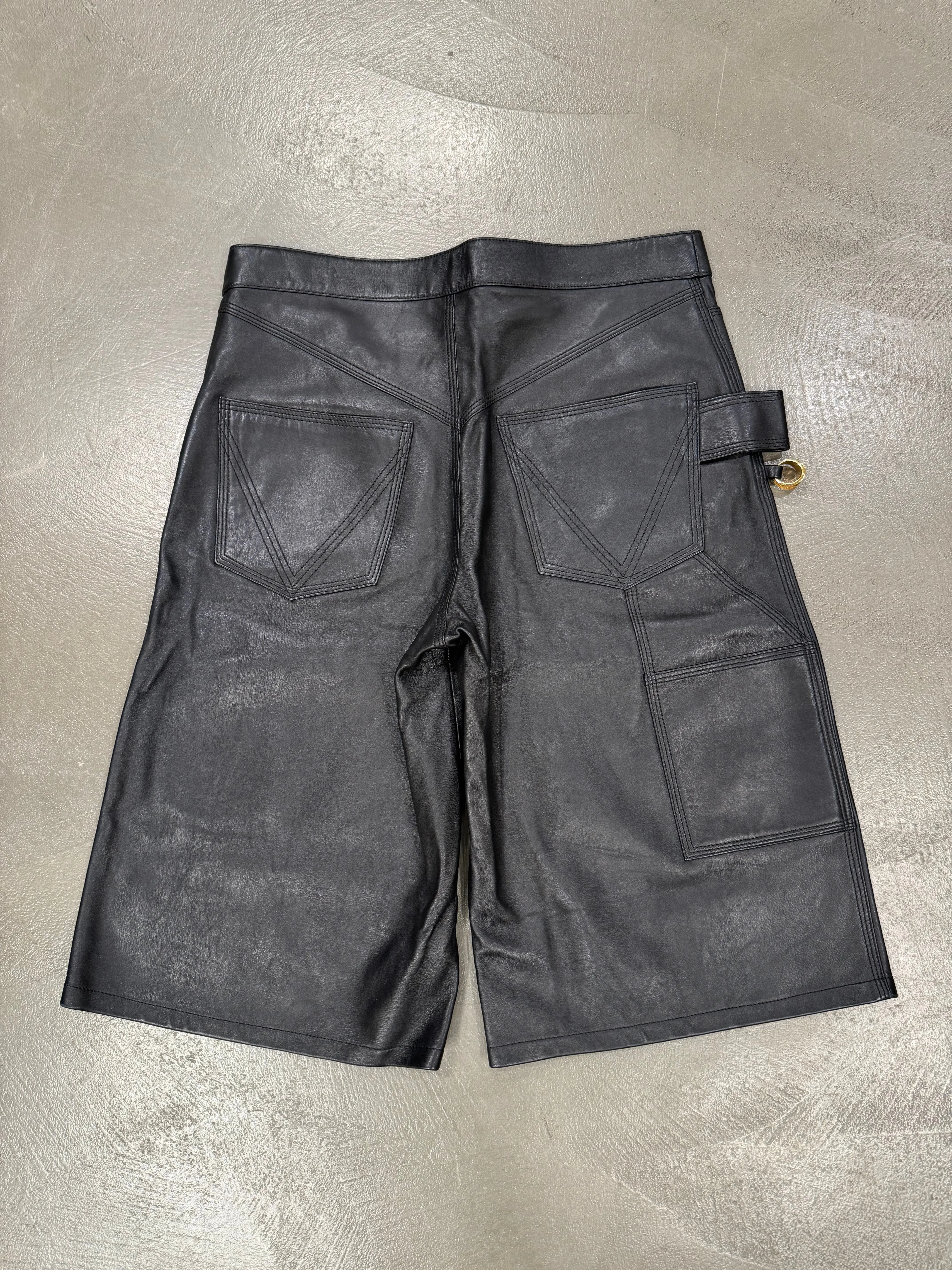 S/S 2020 Bottega Veneta leather carpenter shorts