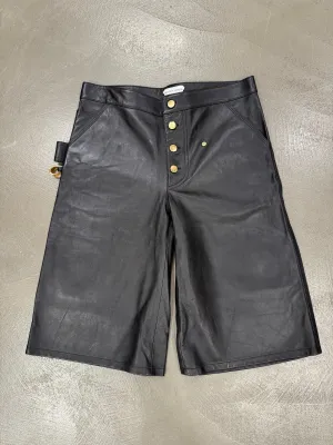 S/S 2020 Bottega Veneta leather carpenter shorts