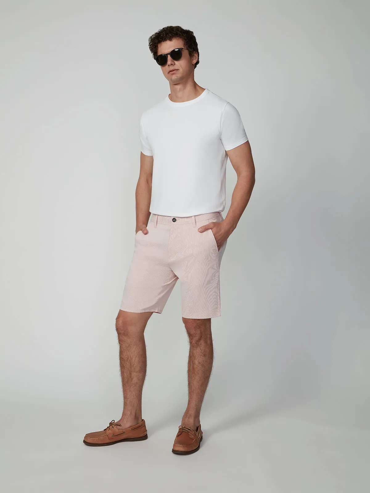 STRIPE BUNGEE CHINO SHORT